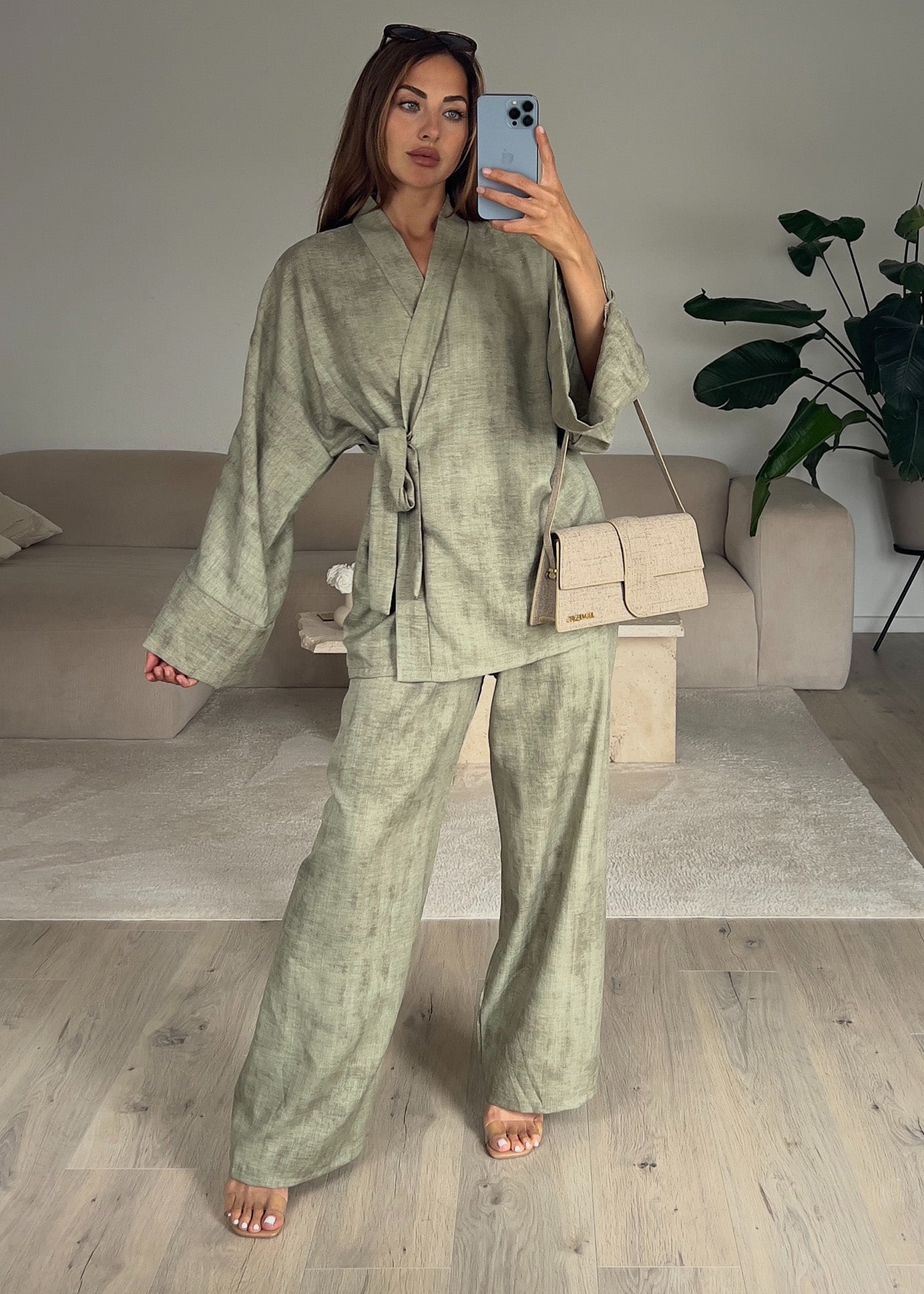 Gemusterter Zweiteiler