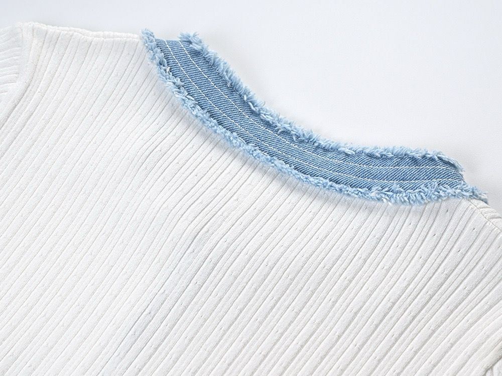 AMALYA Sommerkleid - Weiß & Blau - SoleilVibe