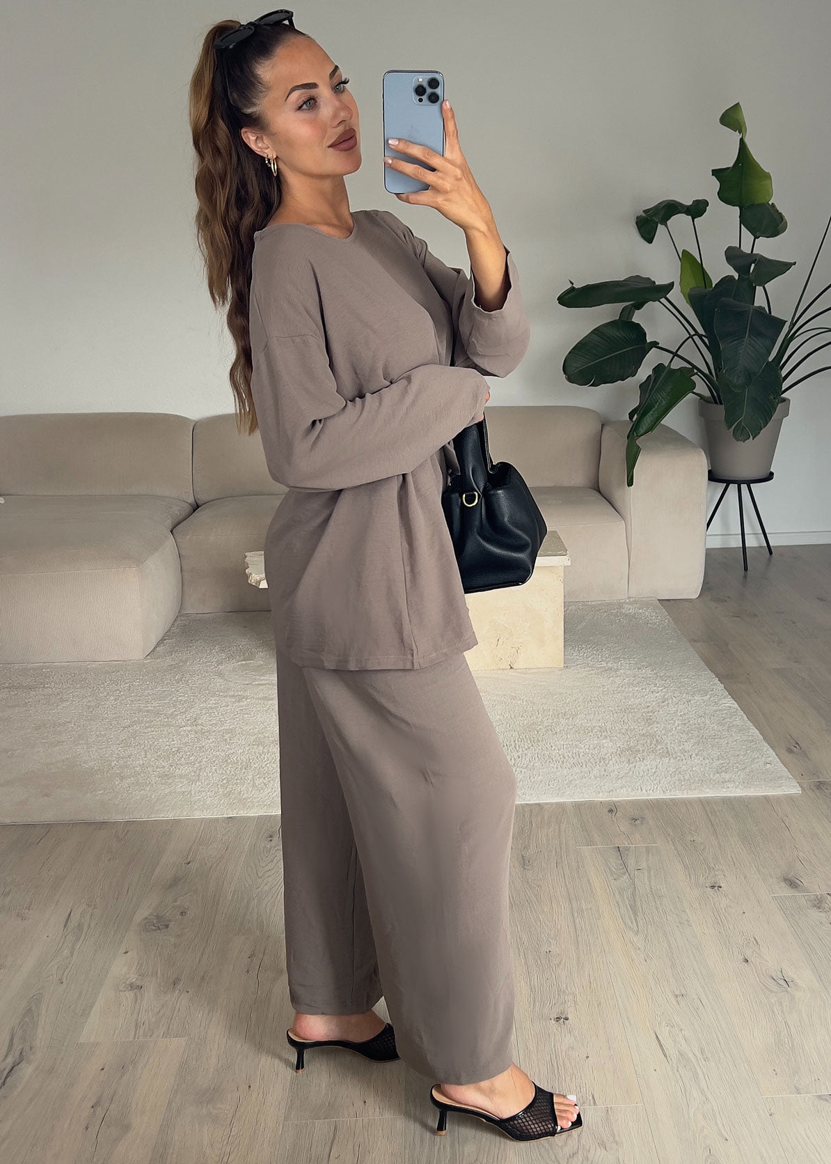 Weiches Damen Set Taupe