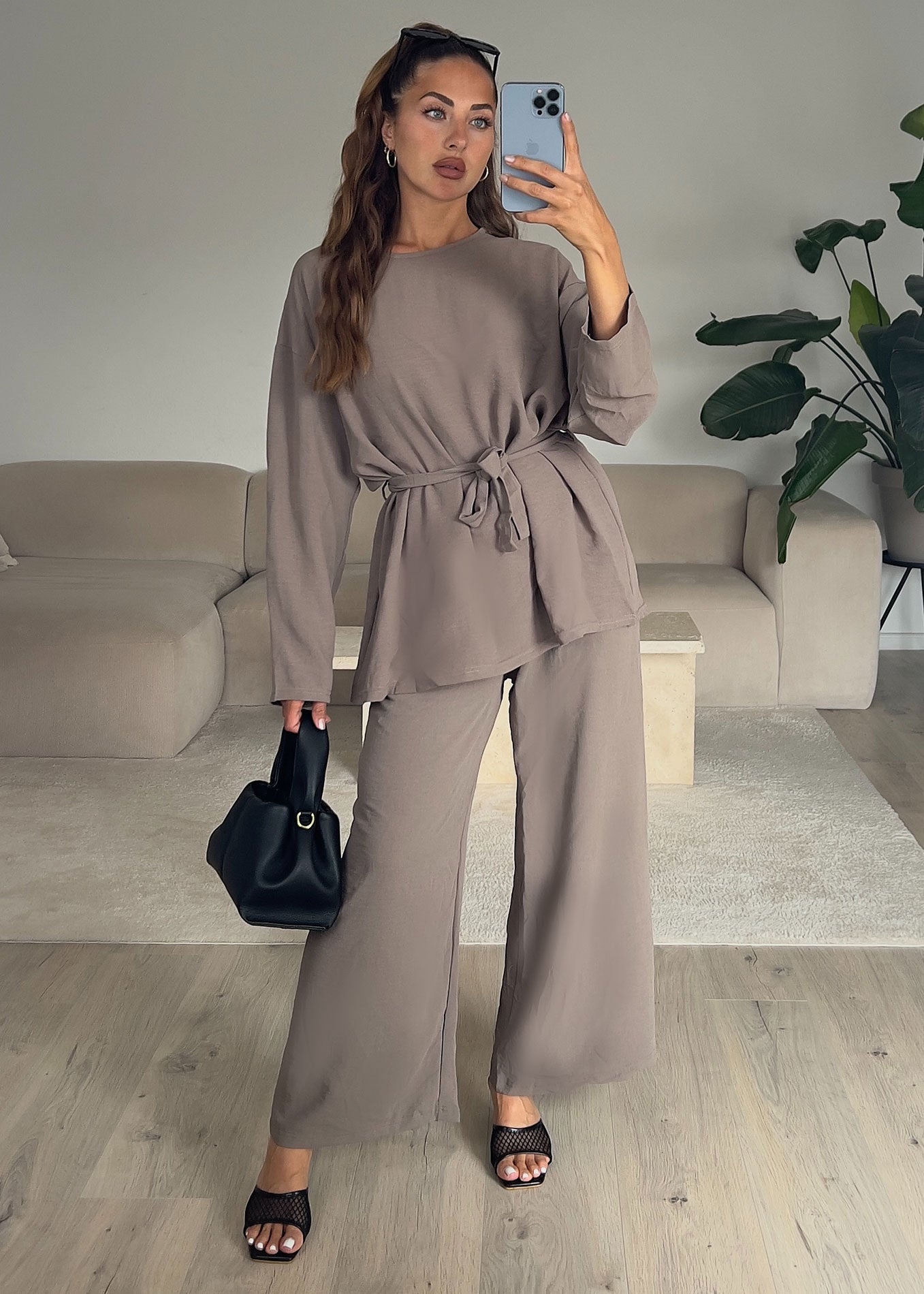 Weiches Damen Set Taupe