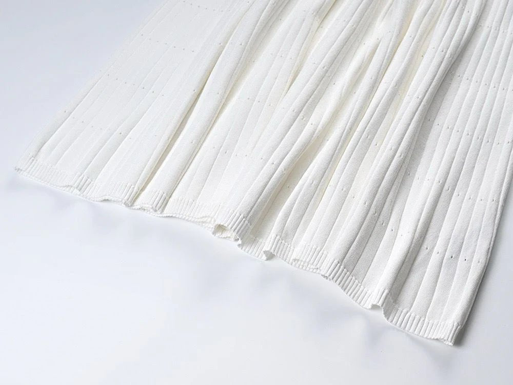 AMALYA Sommerkleid - Weiß & Blau - SoleilVibe